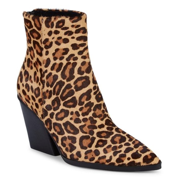 Dolce Vita Women's ISSA Leopard-Print Calf Hair Pointed-Toe Ankle Boots Size 6 - Picture 4 of 13